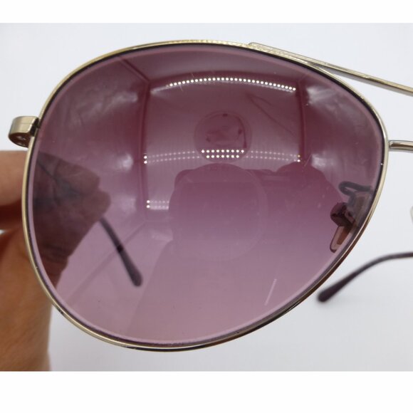 Coach Sunglasses Light Gold-Tone Aviator Sunglasses With Original Case - Picture 9 of 16